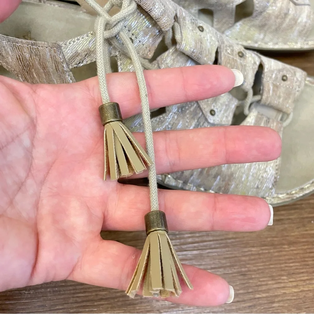 Alegría Sand Valerie Gladiator Lace Up Leather Sandals Size 39/9 - Picture 11 of 12